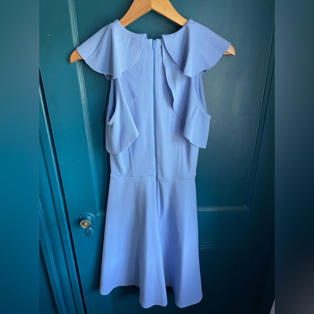 ASOS Light Blue Midi Dress with Ruffles - Picture 2 of 6